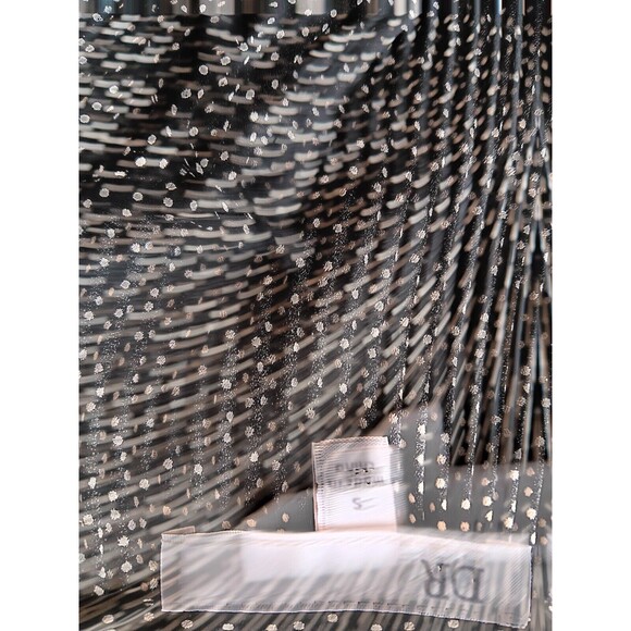 Anthropologie DR2 Black White Polka Dot Peasant Blouse w Tassel Tie, Sm. - Picture 5 of 5